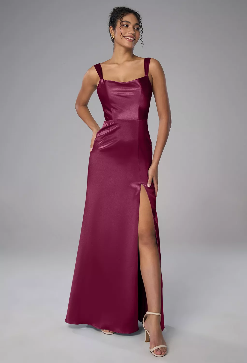 AW Bridie Burgundy  Beach Wedding Guest Dresses